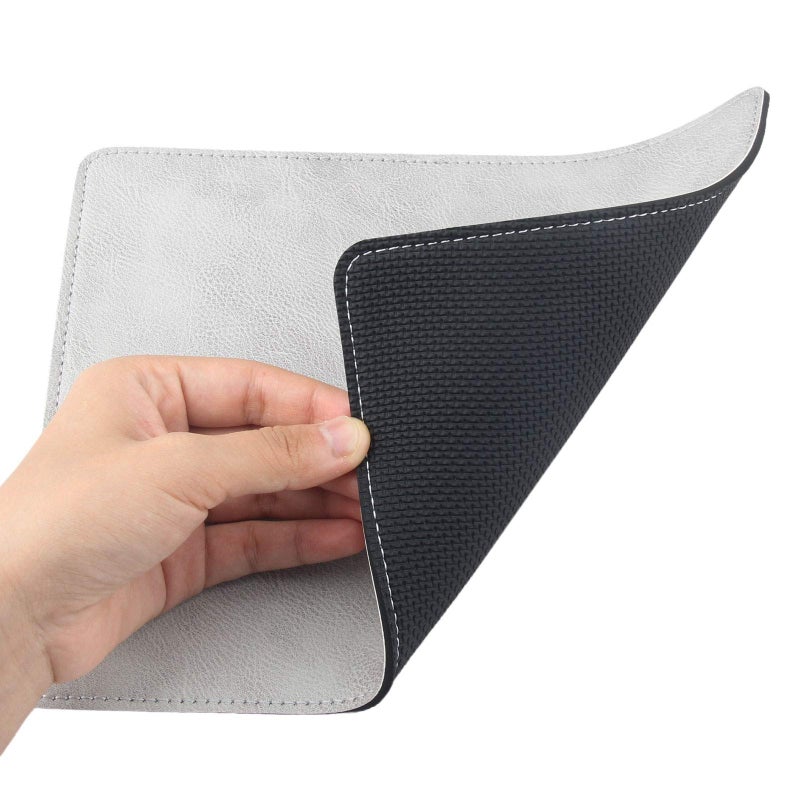 Newplenty Non-Slip Rubber Base Mousepad for Laptop Computer PC Personality Desings Gaming Mouse Pad Mat 9.45 X 7.87 inch (Leahter Mouse Pad-Gray, 9.45 X 7.87 inch) - Image 3